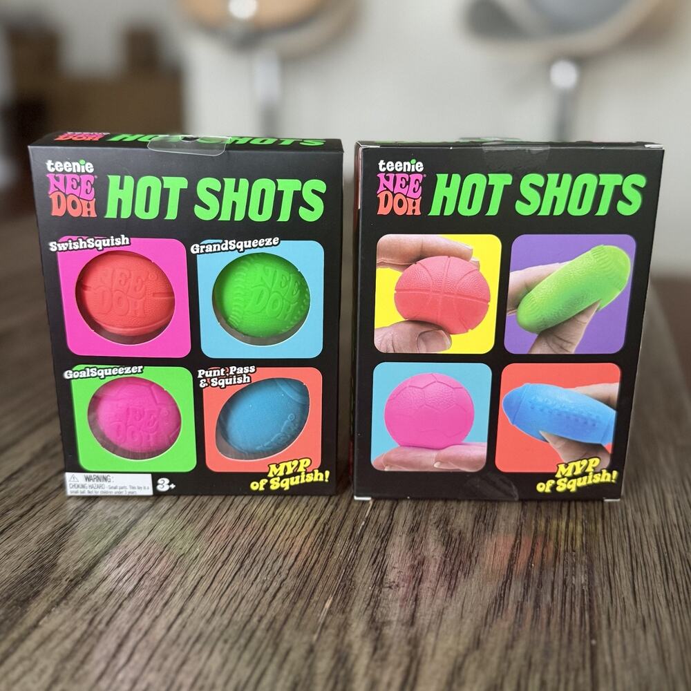 Schylling NeeDoh Hot Shots 4-Pack Squishy Sensory Fidget Toy Viral New 2026